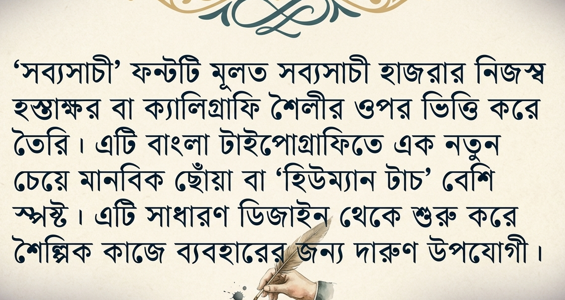 টাইপফেস সব্যসাচী বাংলা ফন্ট
